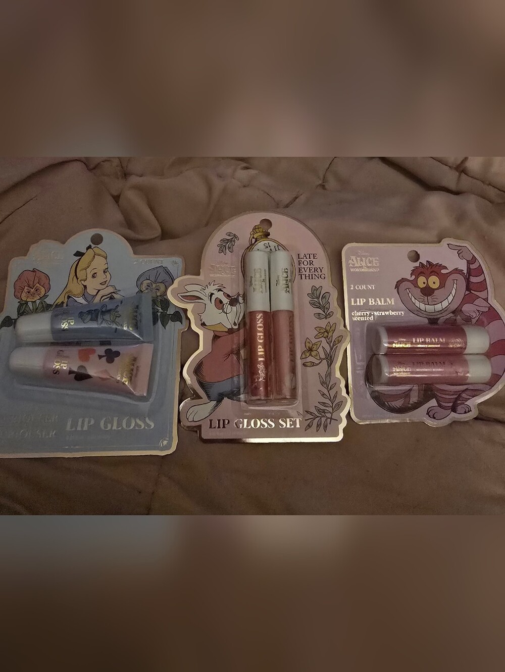 Disney Alice in Wonderland Lip Gloss & Balm Trio